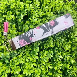 Ghost face keychain wristlet